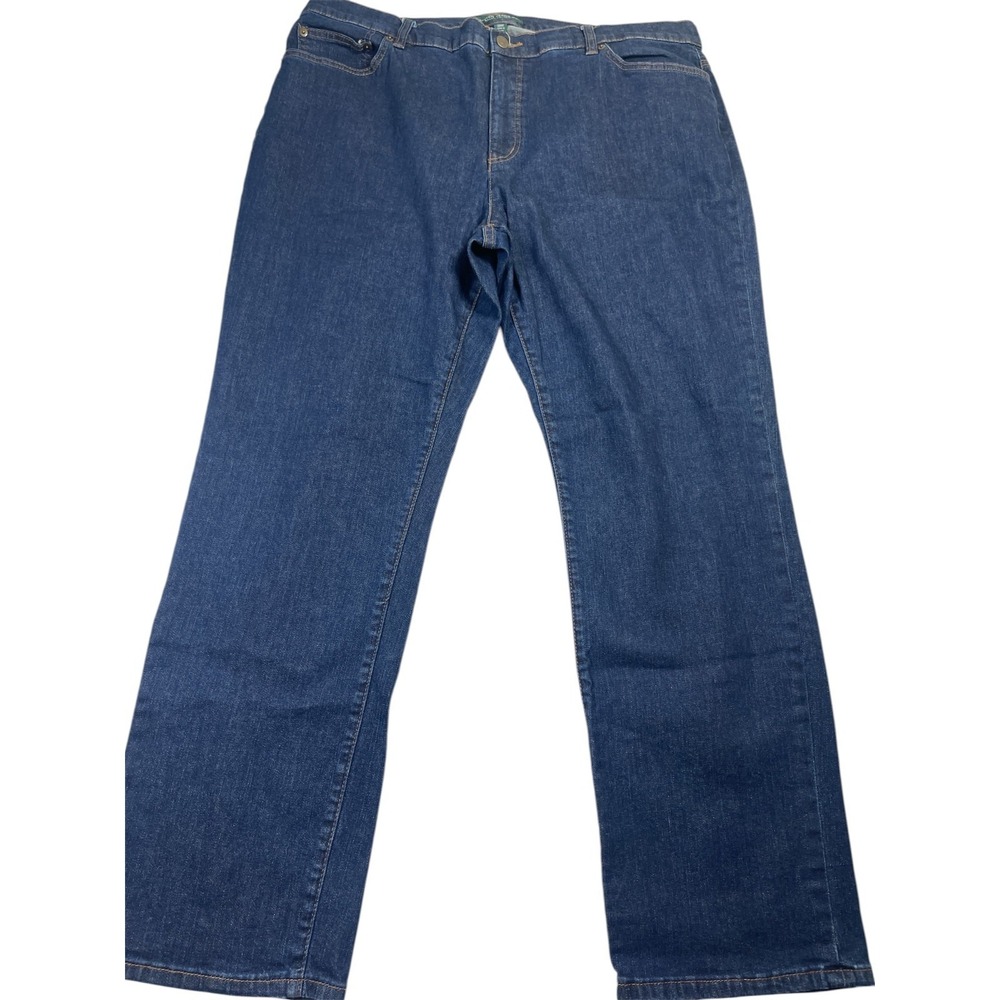 Lauren Jeans Co. Jeans Women's 20W Blue Denim Cotton Pockets Hi-Rise Bootcut Leg
